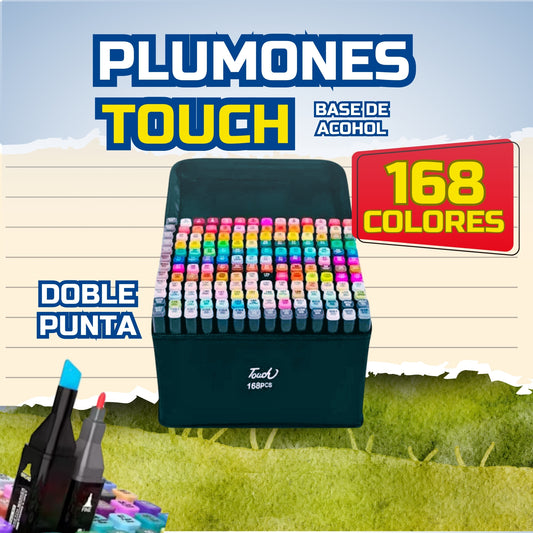 SET DE PLUMONES TOUCH ® 168 PCS 🌈
